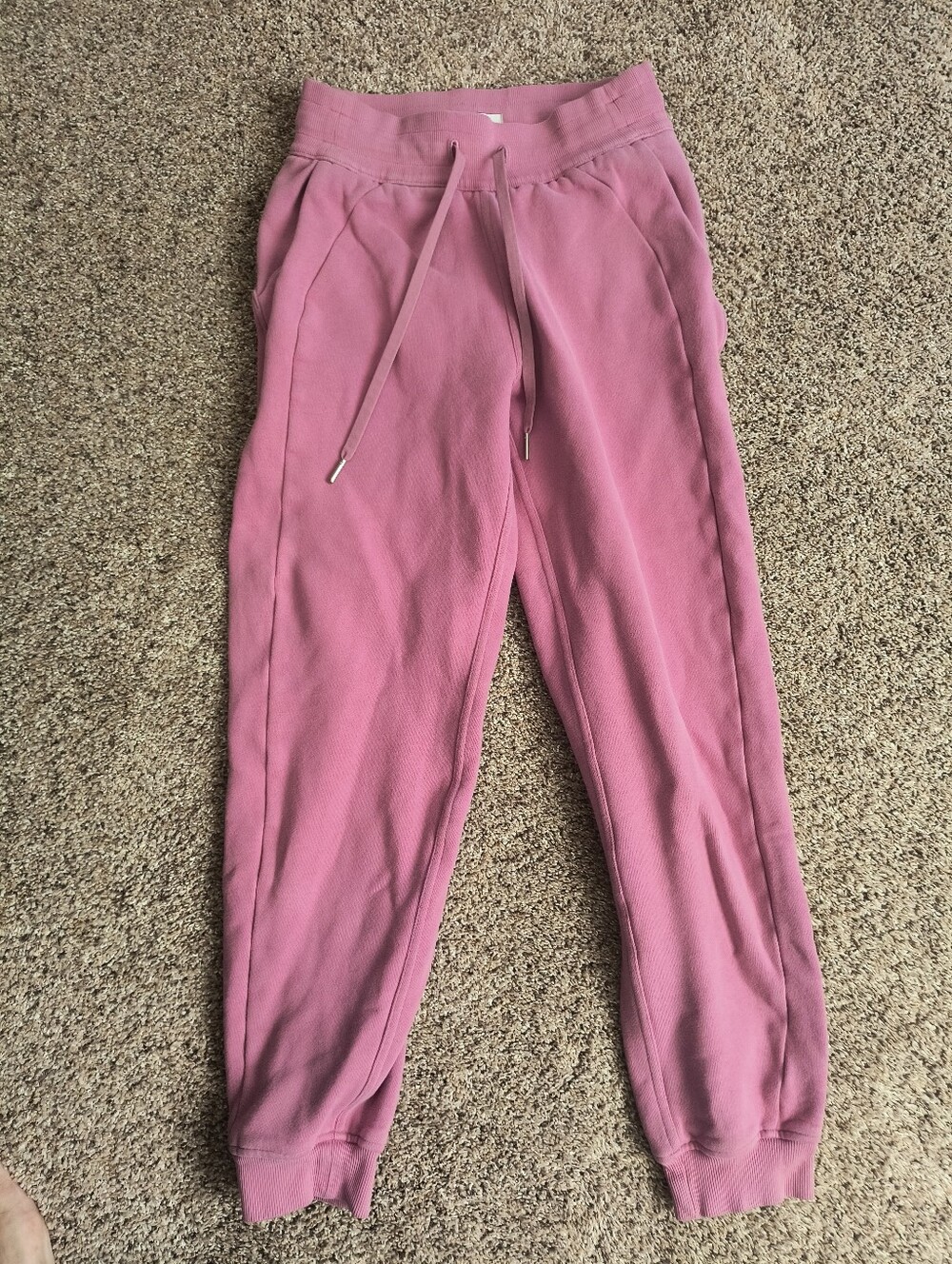 Lululemon Scuba Women's Pink Jogger Pants with Drawstring Waist Size 2
